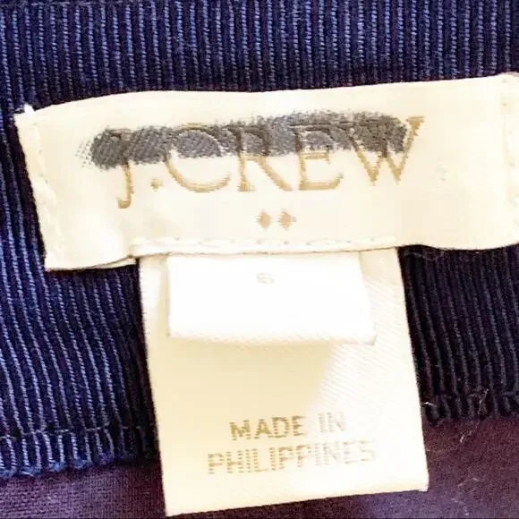 J. Crew Factory Skirt Blue Red Floral Cotton Pencil Mini Skirt Size 6 - Picture 8 of 14